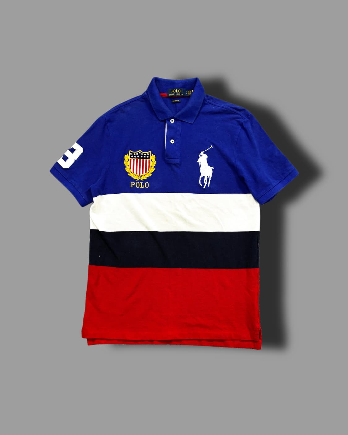 폴로 랄프로렌 신형 배색 빅포니 성조기 pk S 상품이미지3
