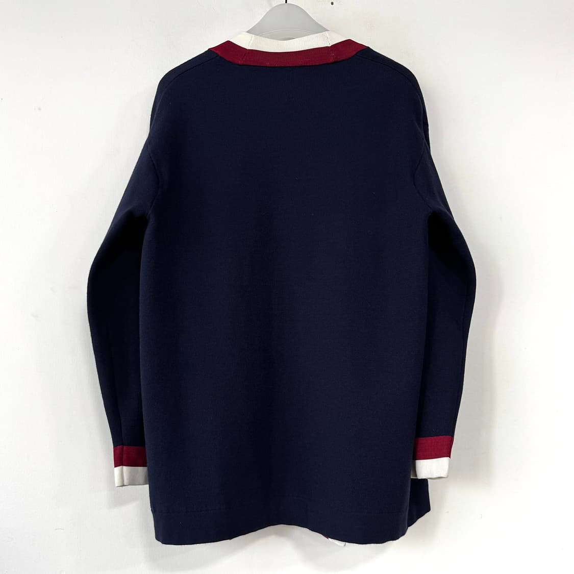 산드로 배색 니트 오픈 가디건 상품이미지5