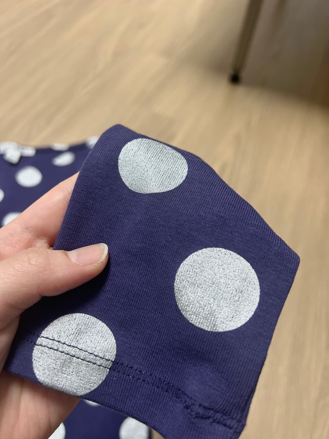 파르티멘토 보트넥 도트 롱슬리브 긴팔티 퍼플 m 상품이미지3