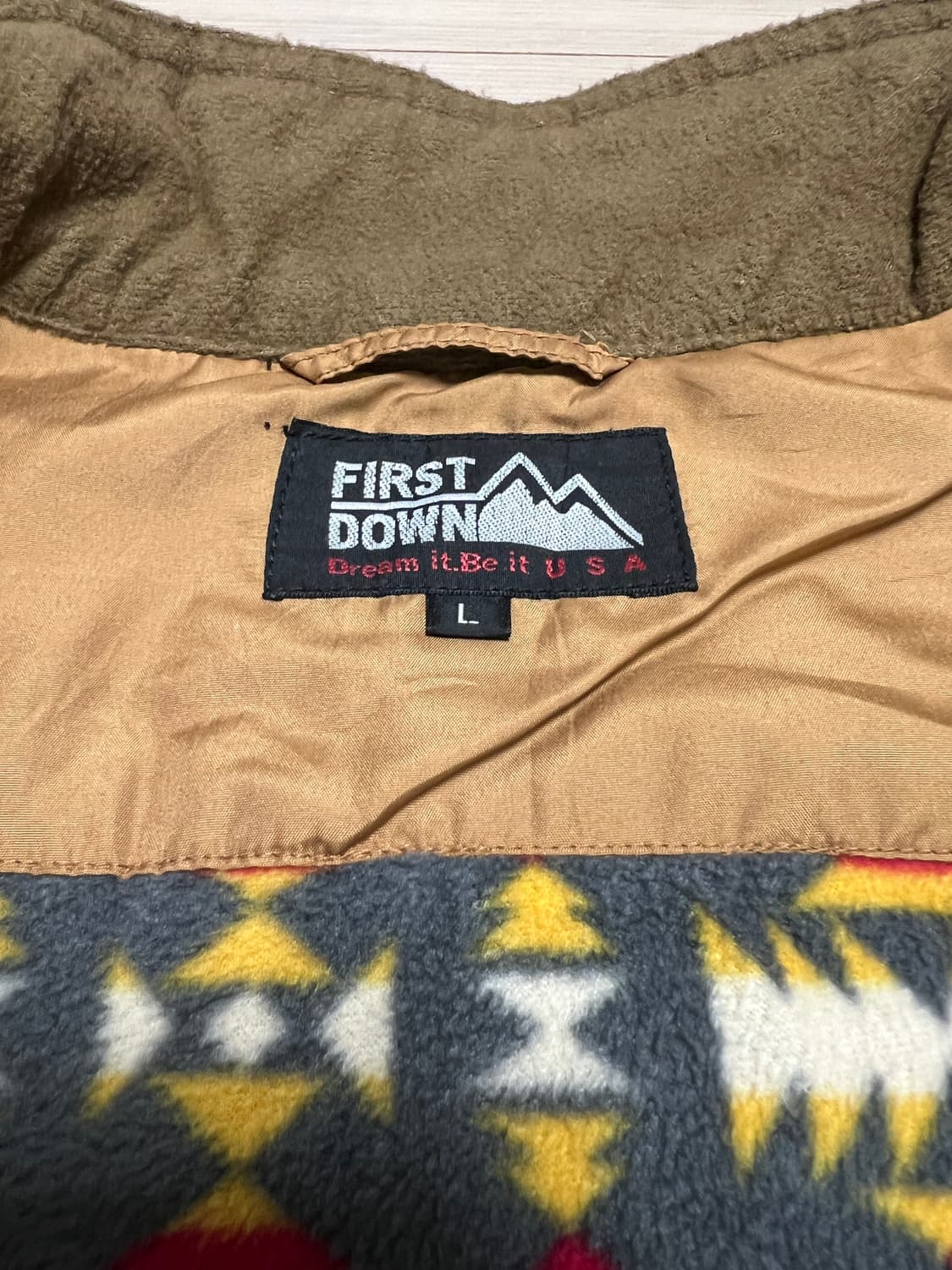 FIRST DOWN USA 나바호 패턴 안감 플리스 베스트 L 상품이미지9