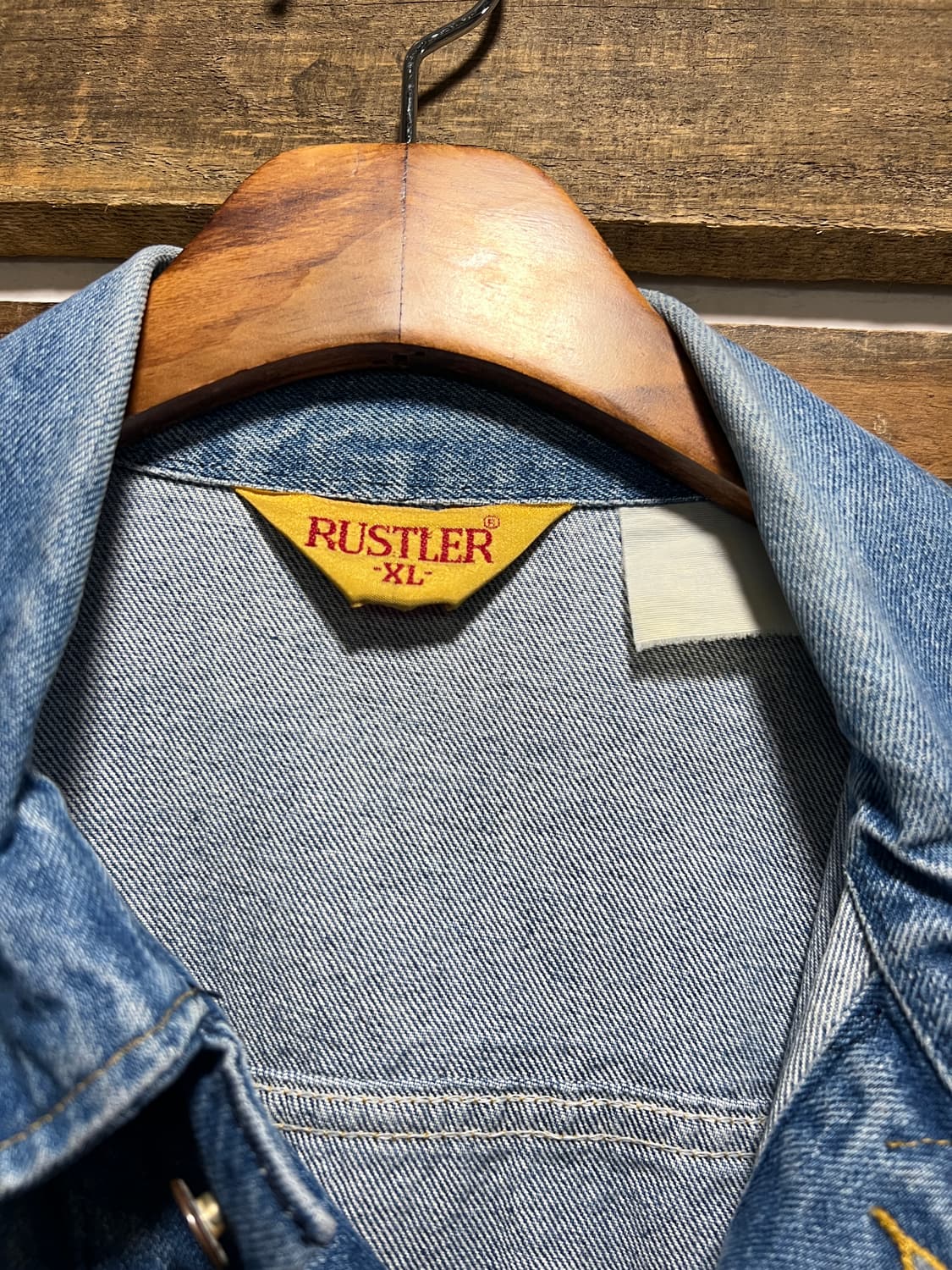 [XL]90's 랭글러 RUSTLER 웨스턴 데님 트러커 자켓 상품이미지2