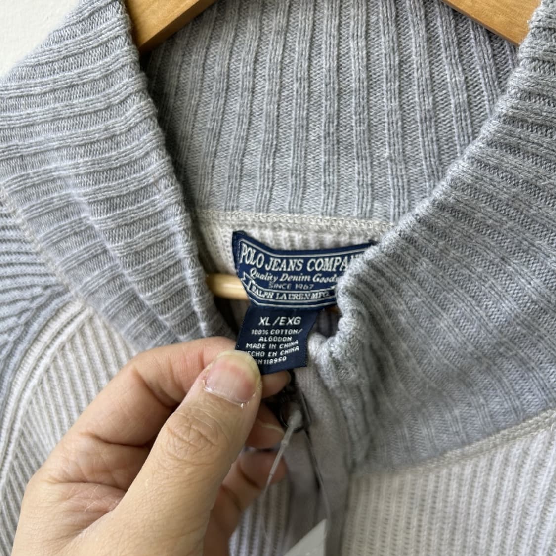 16035 - 폴로 랄프로렌 스트라이프 반집업 니트 상품이미지3