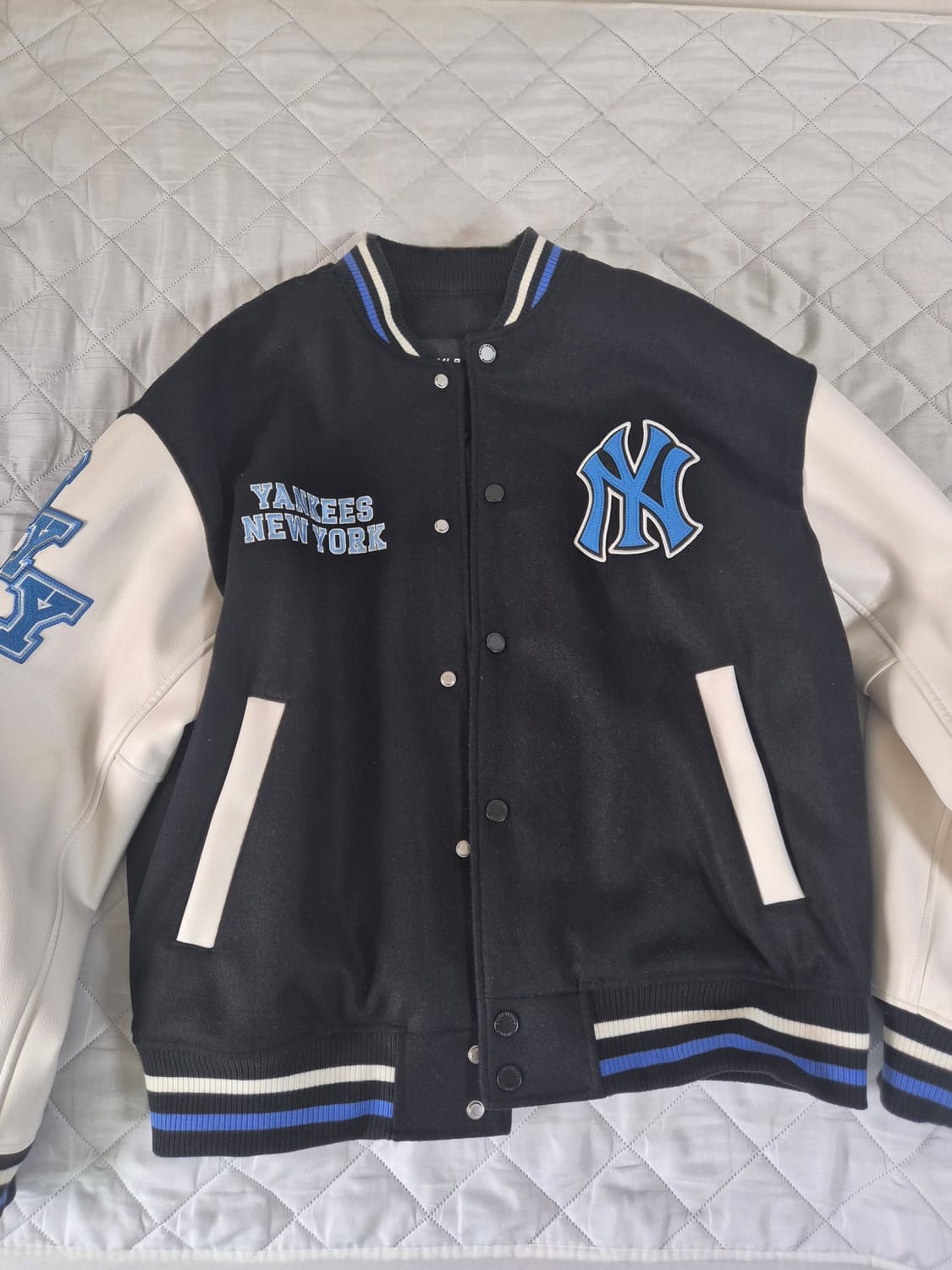 MLB 뉴욕양키스 울 와펜 바시티자켓 상품이미지1