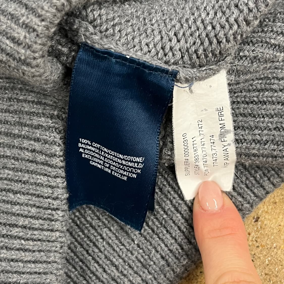 폴로 랄프로렌 그레이 니트 집업 빅포니 상품이미지6