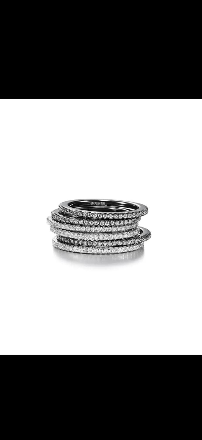 Numbering #3512 pave sleek band black 9호 상품이미지2