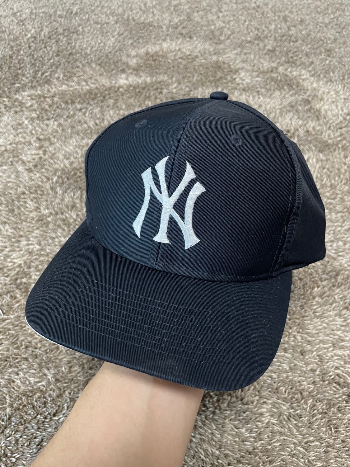 90s yankees cap 로고 어슬레틱 양키즈 캡 데드스탁 상품이미지1