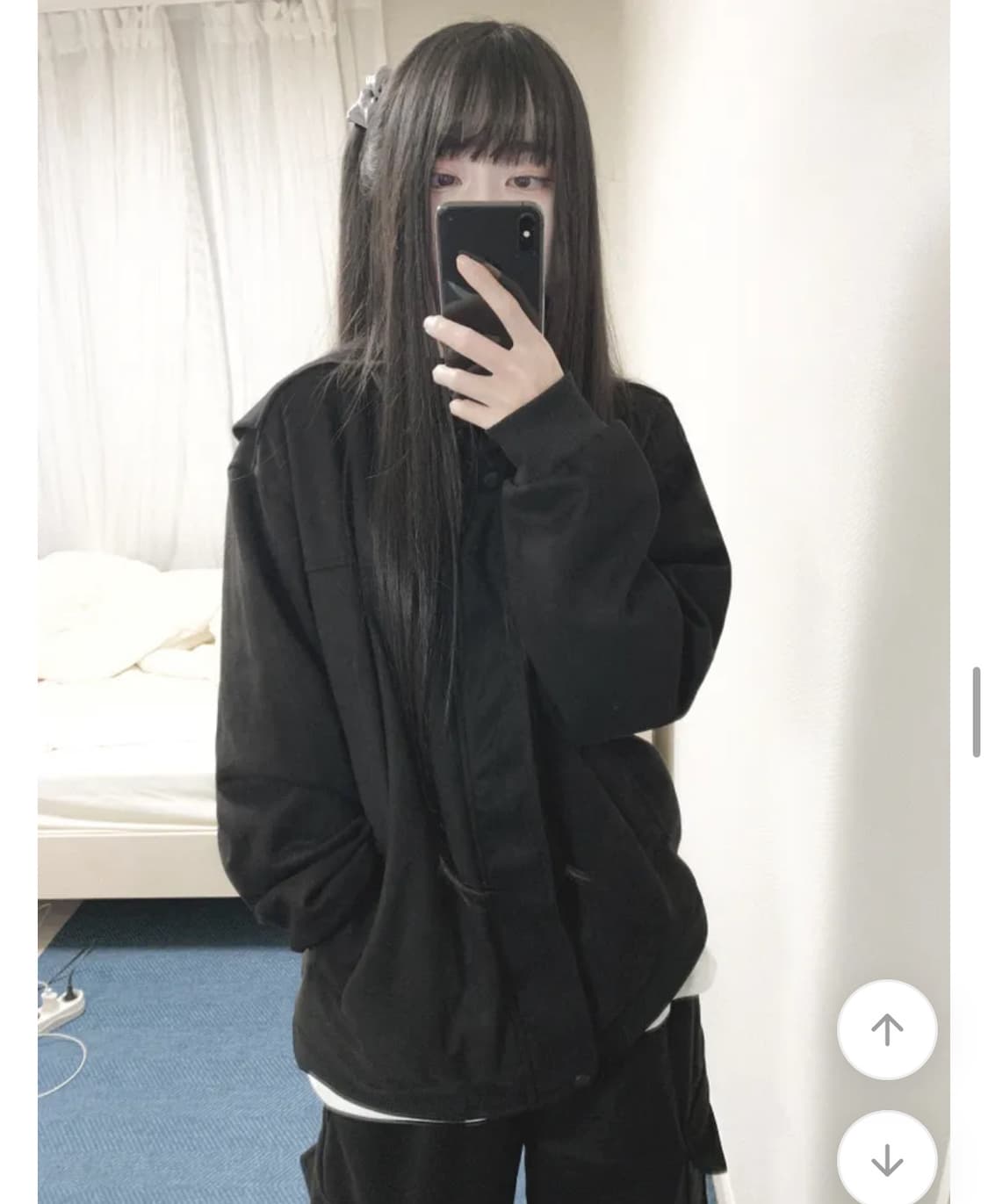 스웨이드 블루종 숏점퍼 상품이미지1