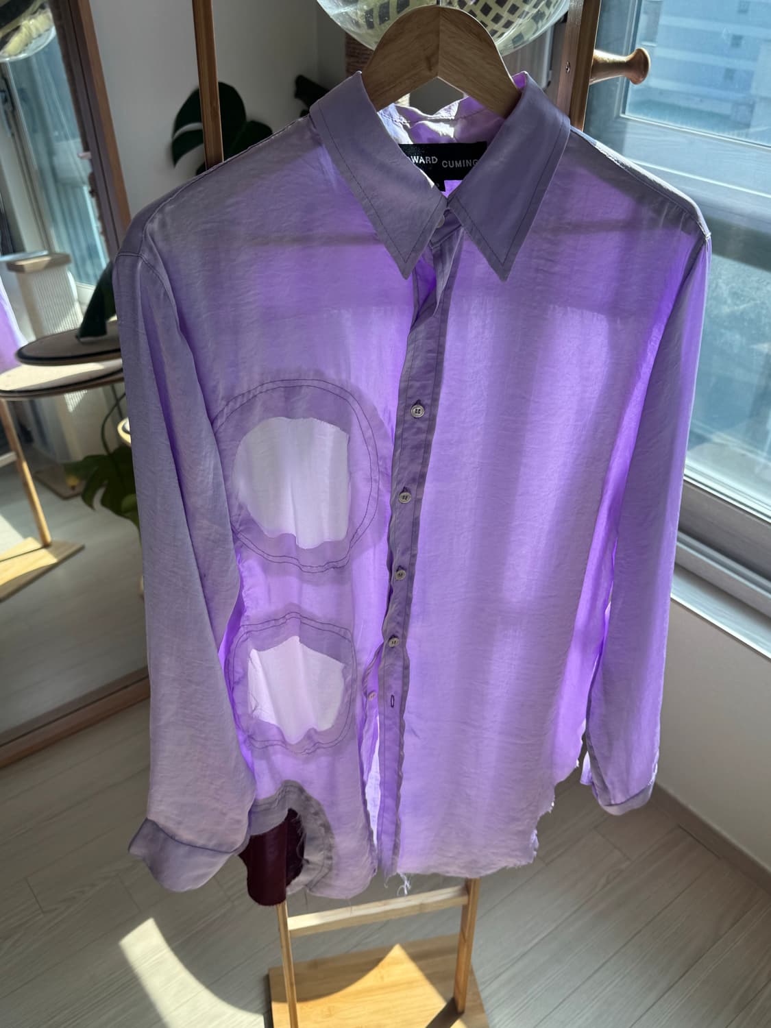 Edward Cuming Purple Cutout Shirt 상품이미지1