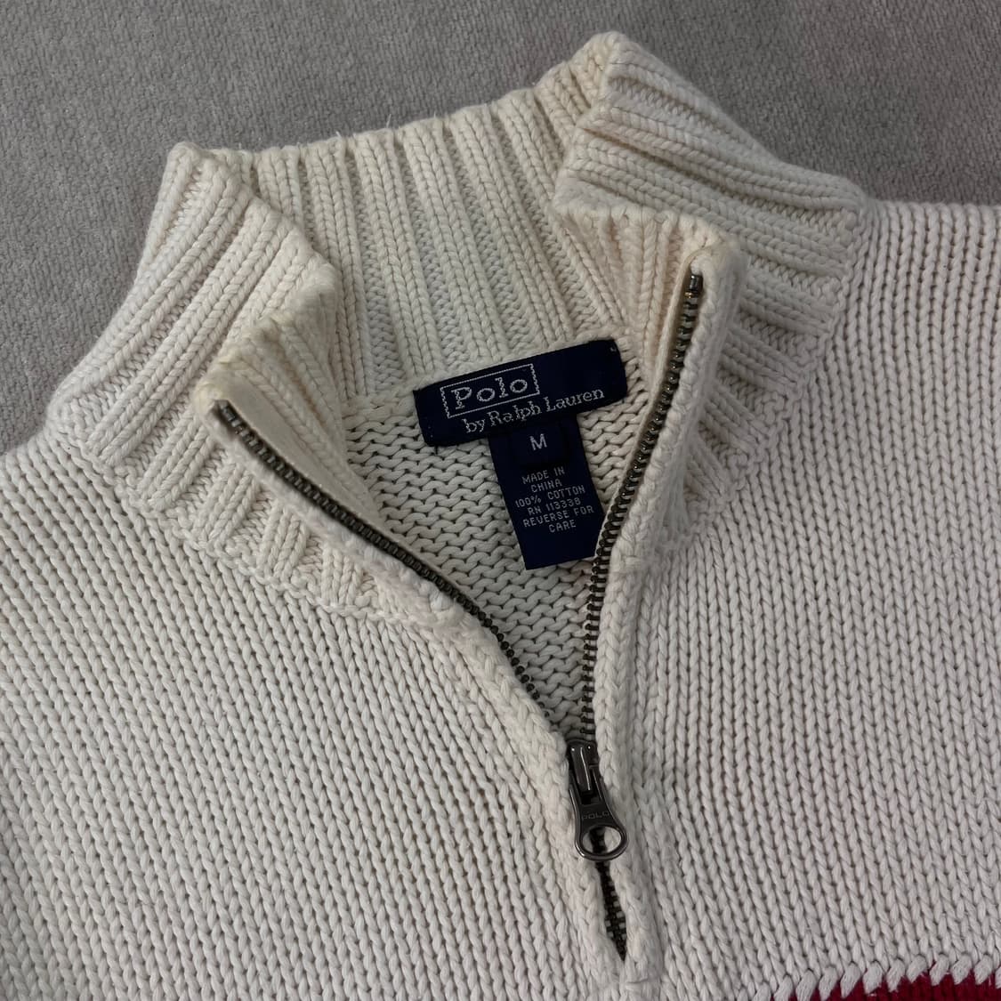 W 95 폴로랄프로렌 성조기 반집업 니트 상품이미지3