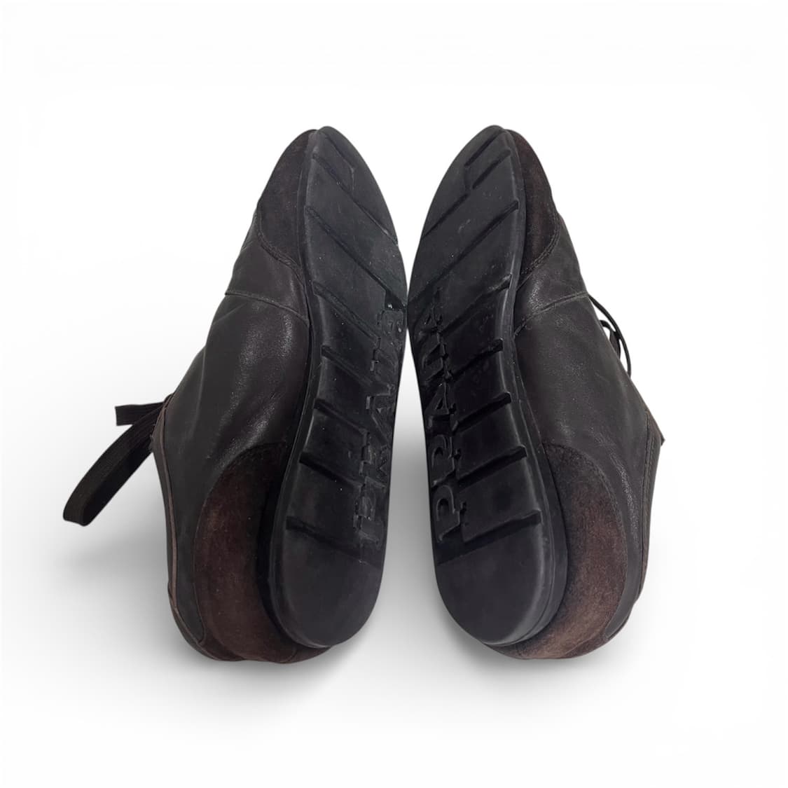 [280] 프라다 스포츠 로고 브라운 레더 스니커즈 상품이미지3