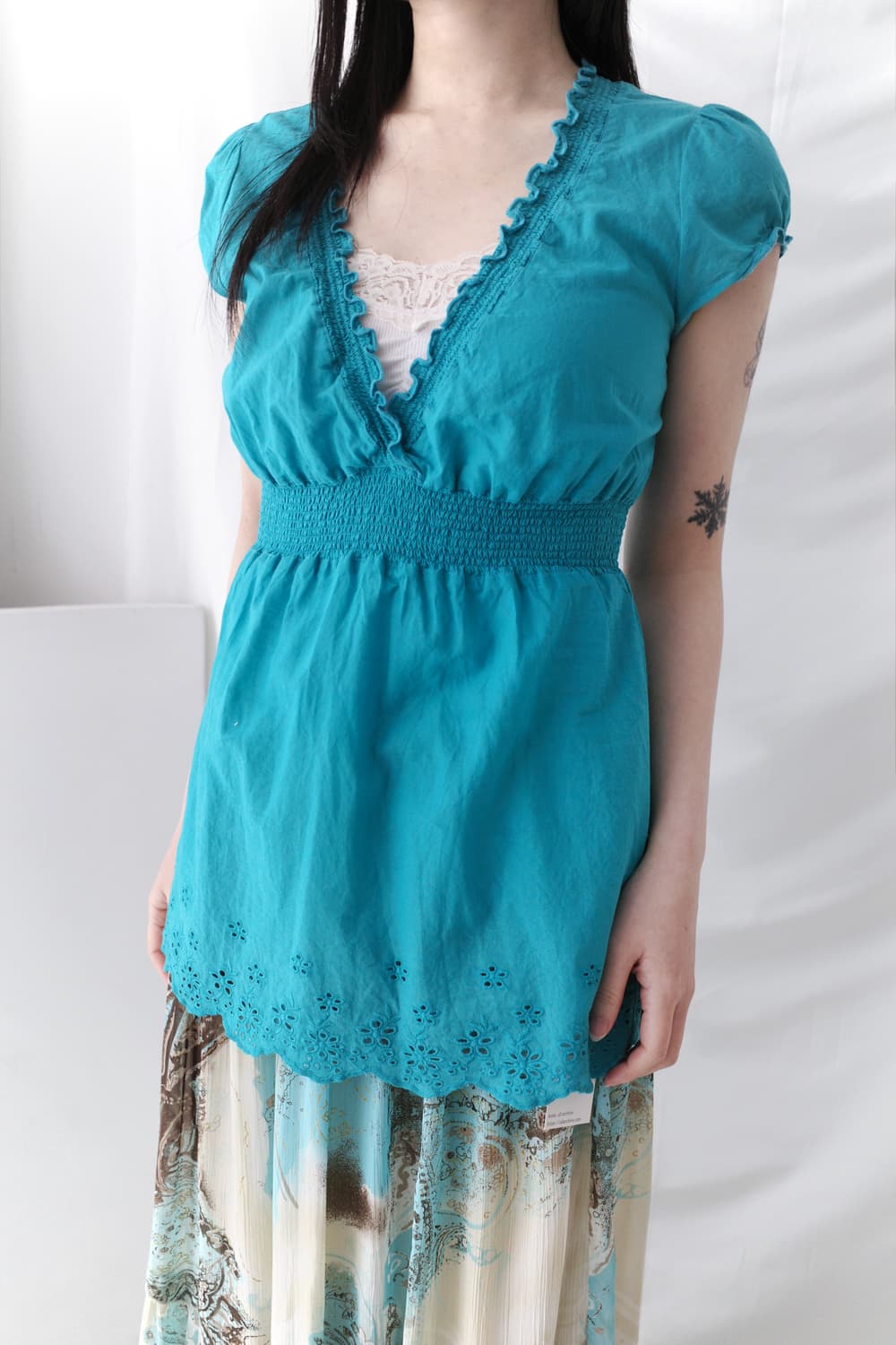 shirring half blouse 상품이미지6