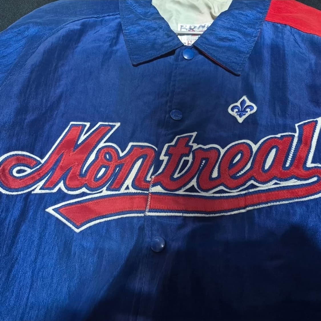 90's 스타터 몬트리올 엑스포스 빈티지 새틴 바시티 자켓 XL 상품이미지2