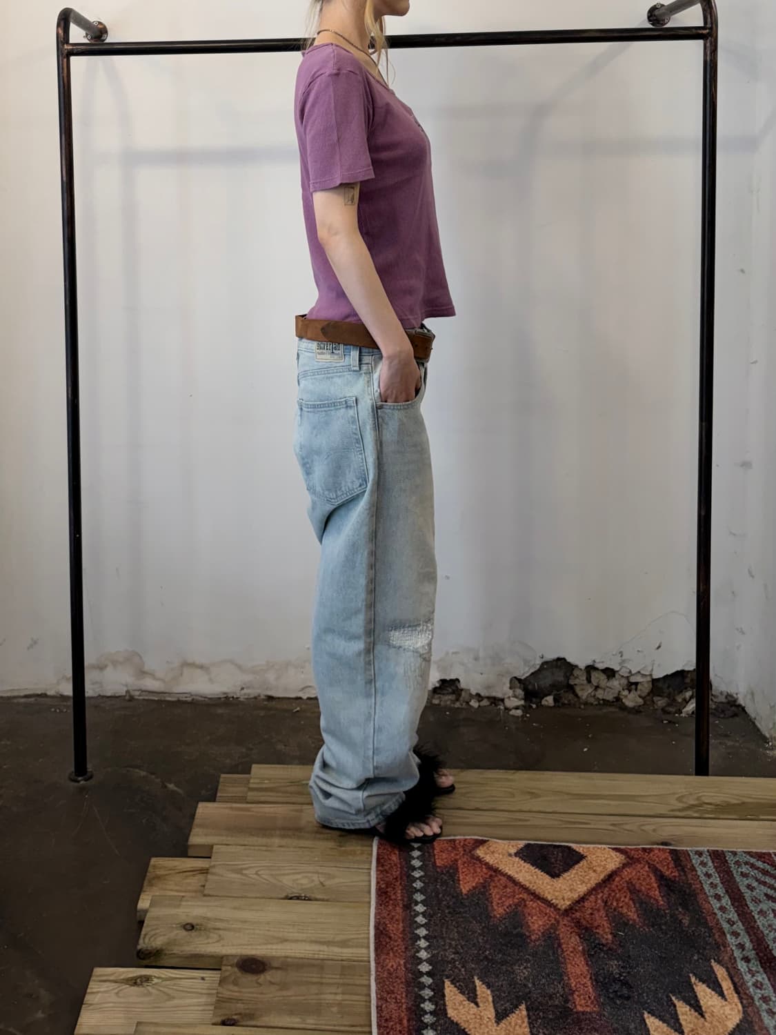 리바이스 실버탭 라이트워시 와이드 데님 팬츠 상품이미지2