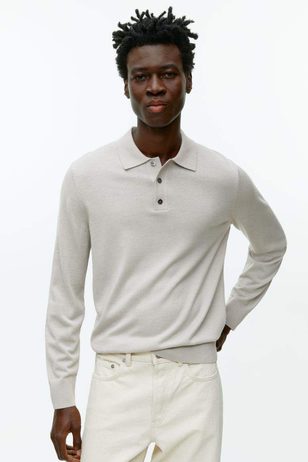 아르켓 메리노 울 폴로 니트 L사이즈 상품이미지3