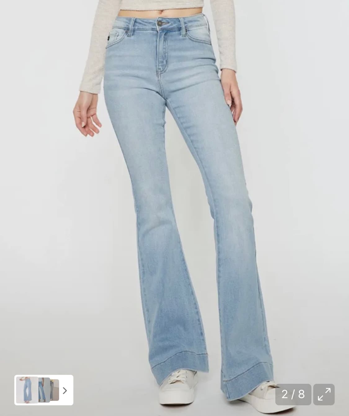 캔캔 KANKAN 하이웨스트 플레어진 록산나 상품이미지1