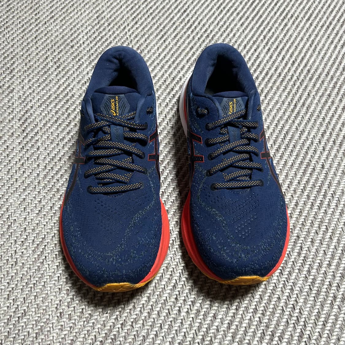 [260mm] asics 아식스 젤 카야노29 네이비 오렌지 런닝화 상품이미지4