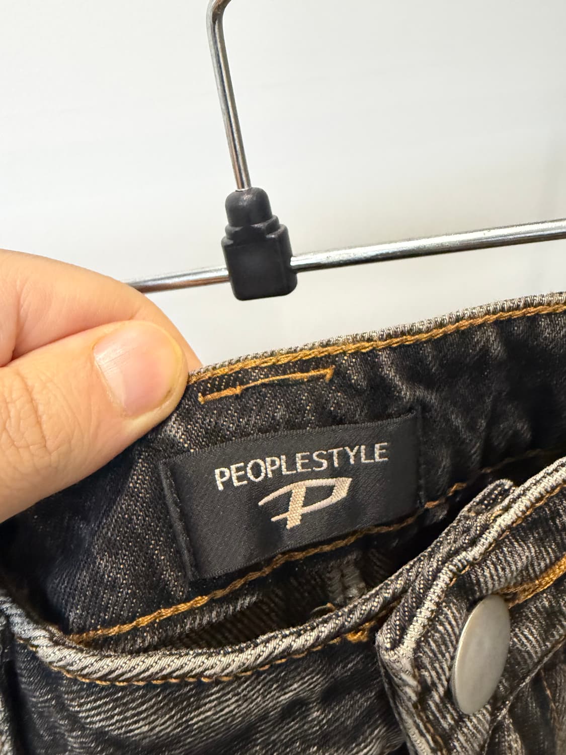 (L) Peoplestyle 빈티지 흑청 카고 워싱 데님팬츠 상품이미지5