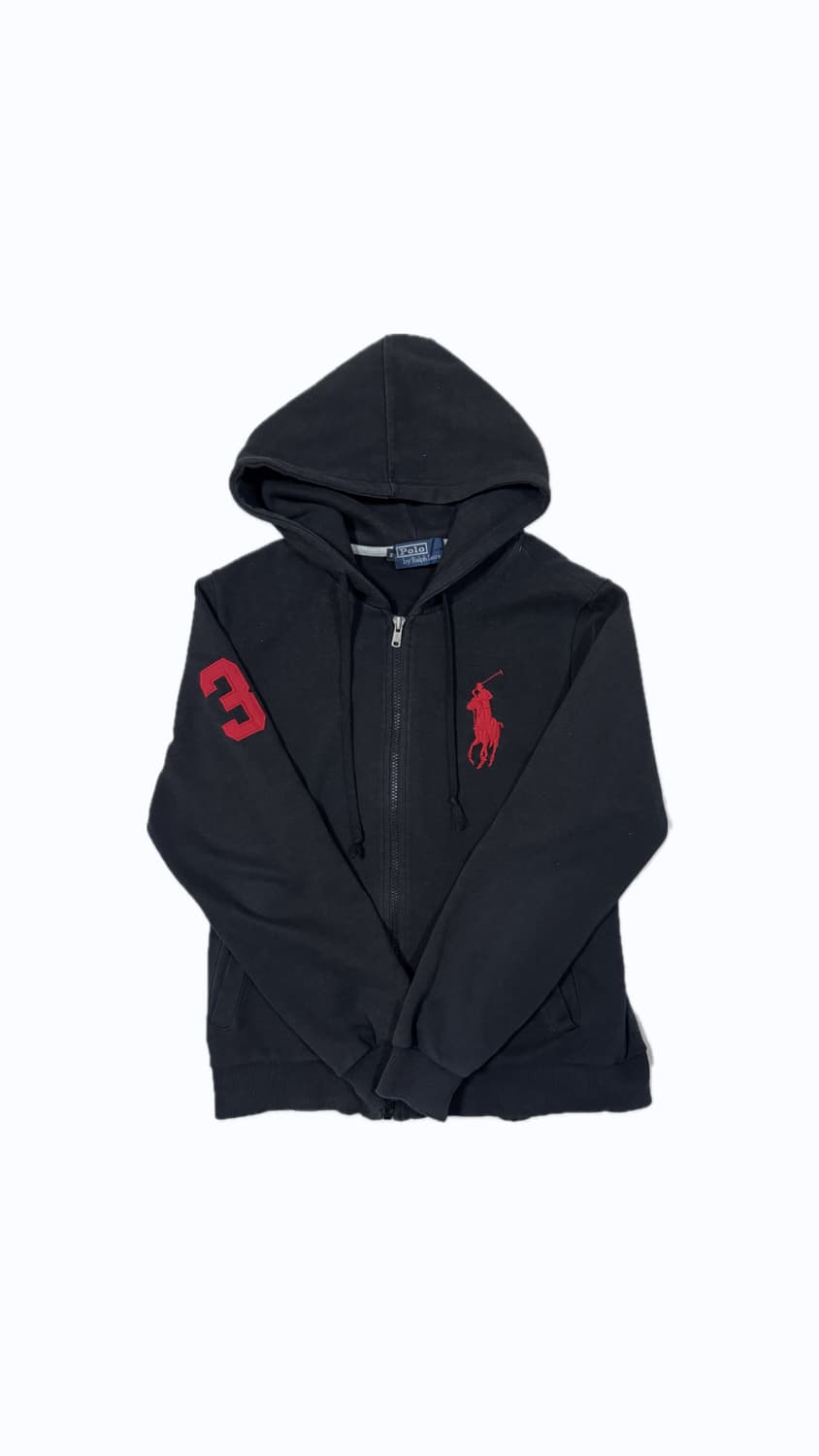 폴로 빅포니 블랙 후드집업 상품이미지1