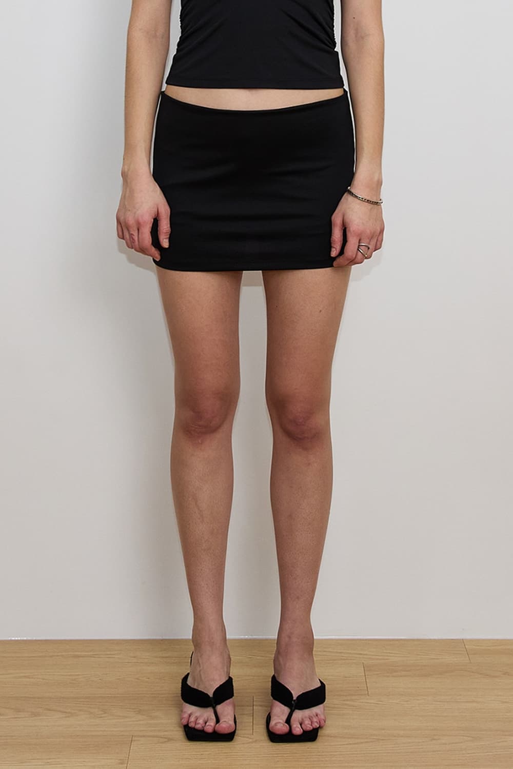 투머치택스 JERSEY SKIRT PANTS (BLACK) 상품이미지3