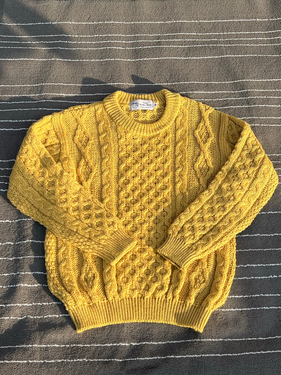 [유니섹스]  Kerry Woollen Mills 머스타드 아란 상품이미지1