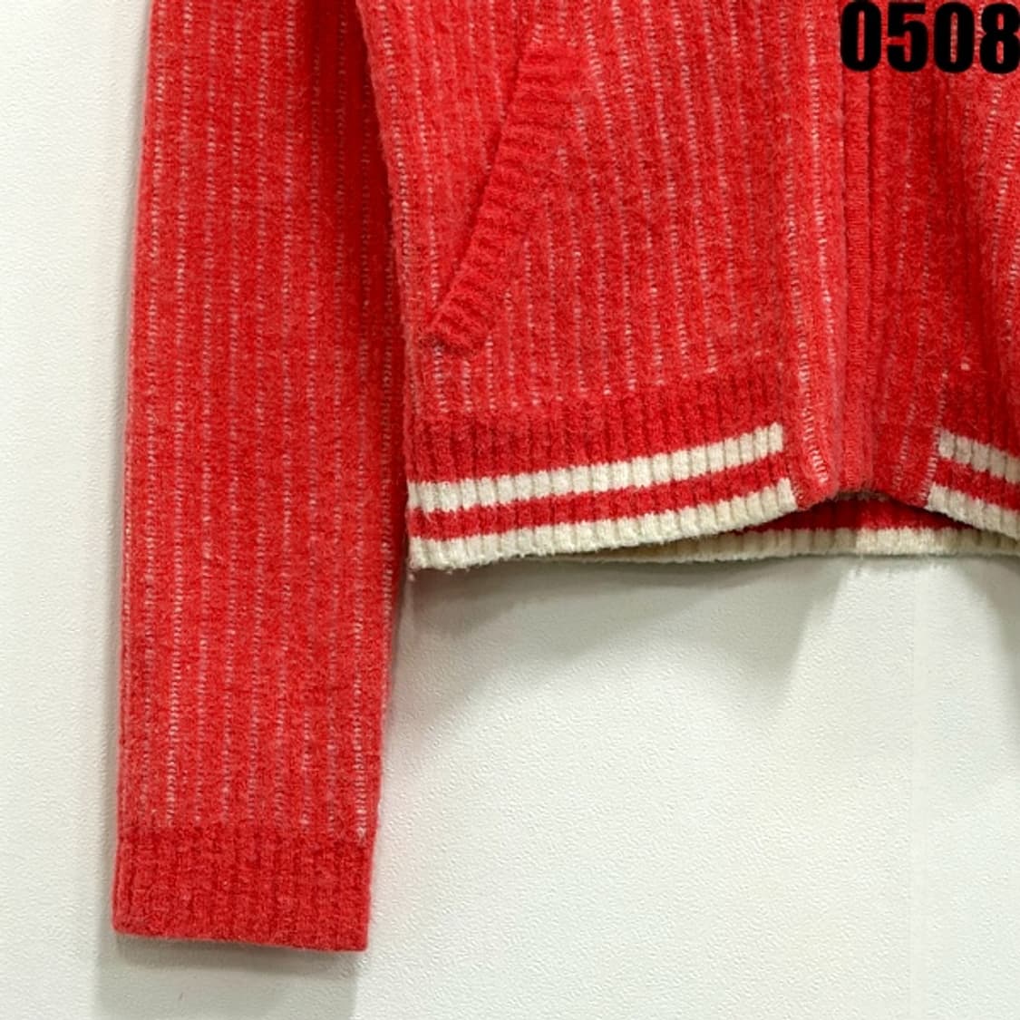 버버리 블루라벨 골지 니트 집업 자켓 M 0508 상품이미지3