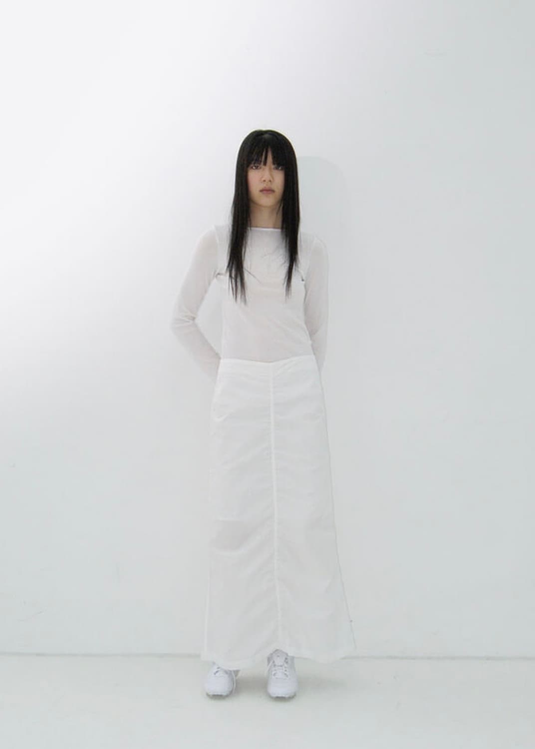 REPOS GATHERING SKIRT (WHITE) S 상품이미지1
