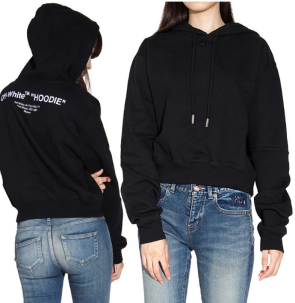 XS 오프화이트 크롭 후드 18FW 버질 아블로 상품이미지1