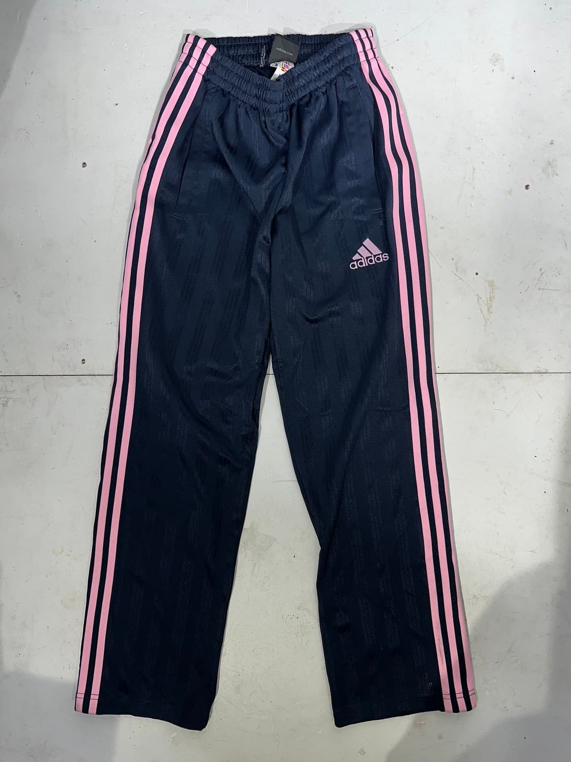 00s 아디다스 네이비 핑크 삼선 대대장 와이드 팬츠 S 상품이미지4