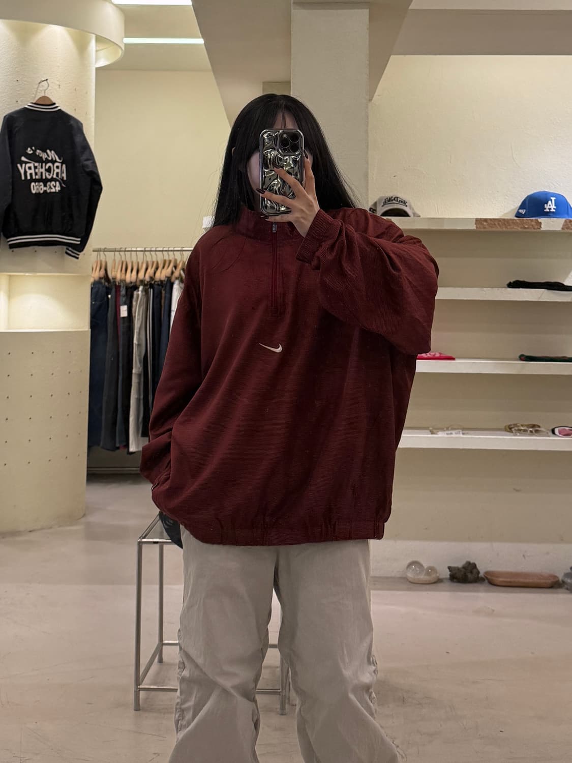 나이키 90s 미들 스우시 우븐 아노락 웜업 U1646 상품이미지1