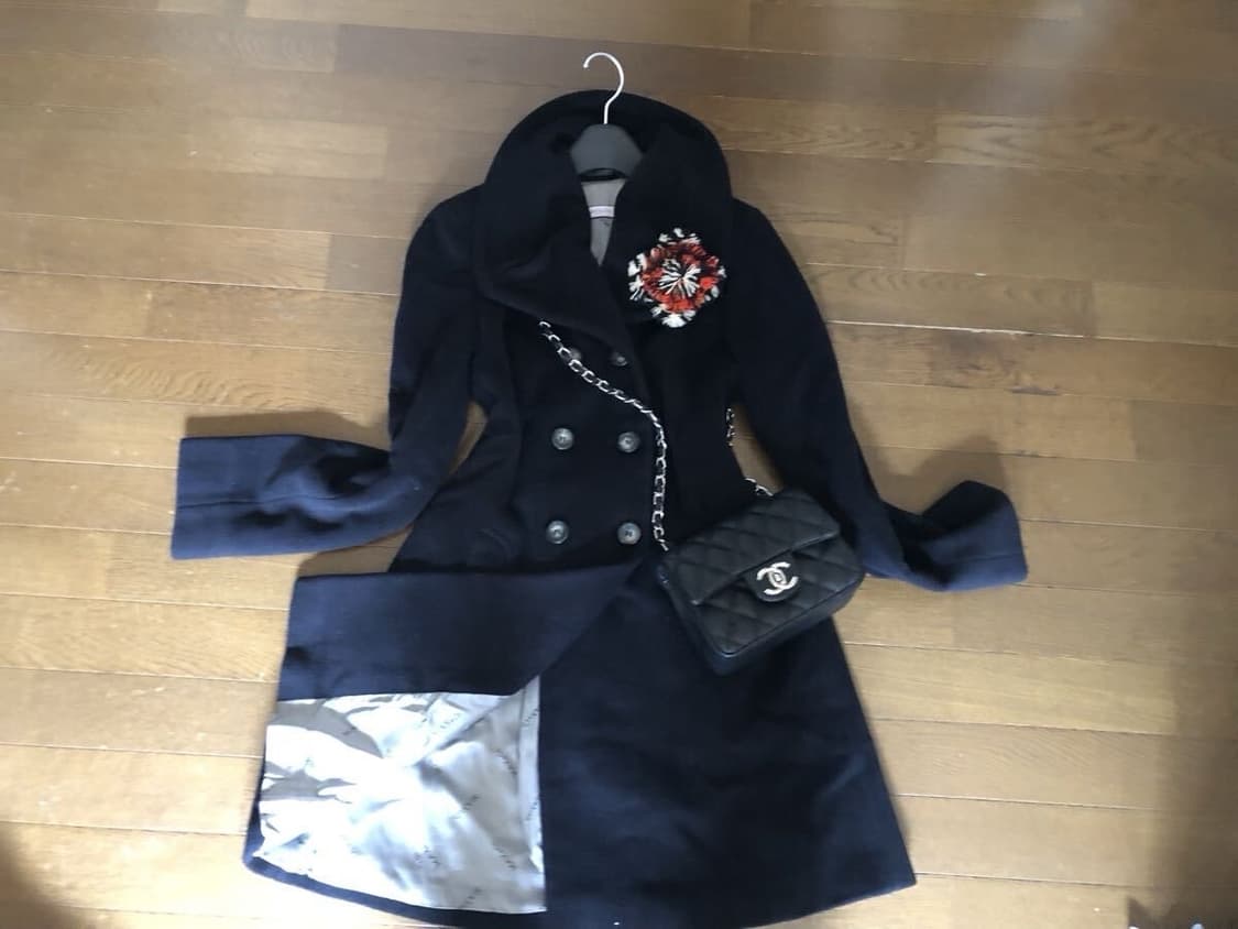 maxmara 앙고라 울 핸드 스티치 코트 상품이미지1