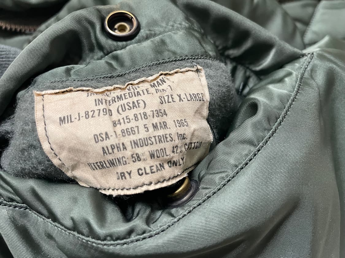 60s 오리지널 ma-1 (XL) 상품이미지3