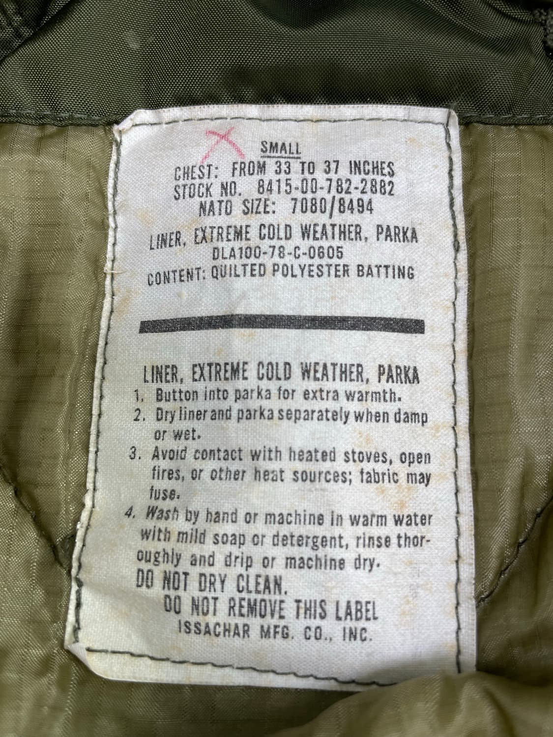 m65피쉬테일 og 데드스탁 미사용 새상품 S 외피 개파카 상품이미지8