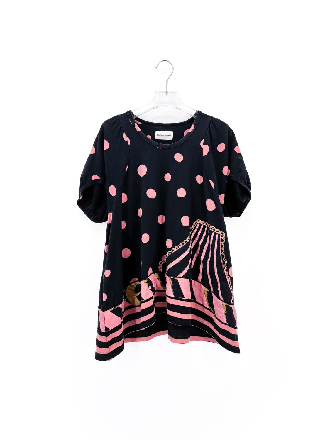 츠모리 치사토 핑크 도트 퍼프 반팔티셔츠 상품이미지4