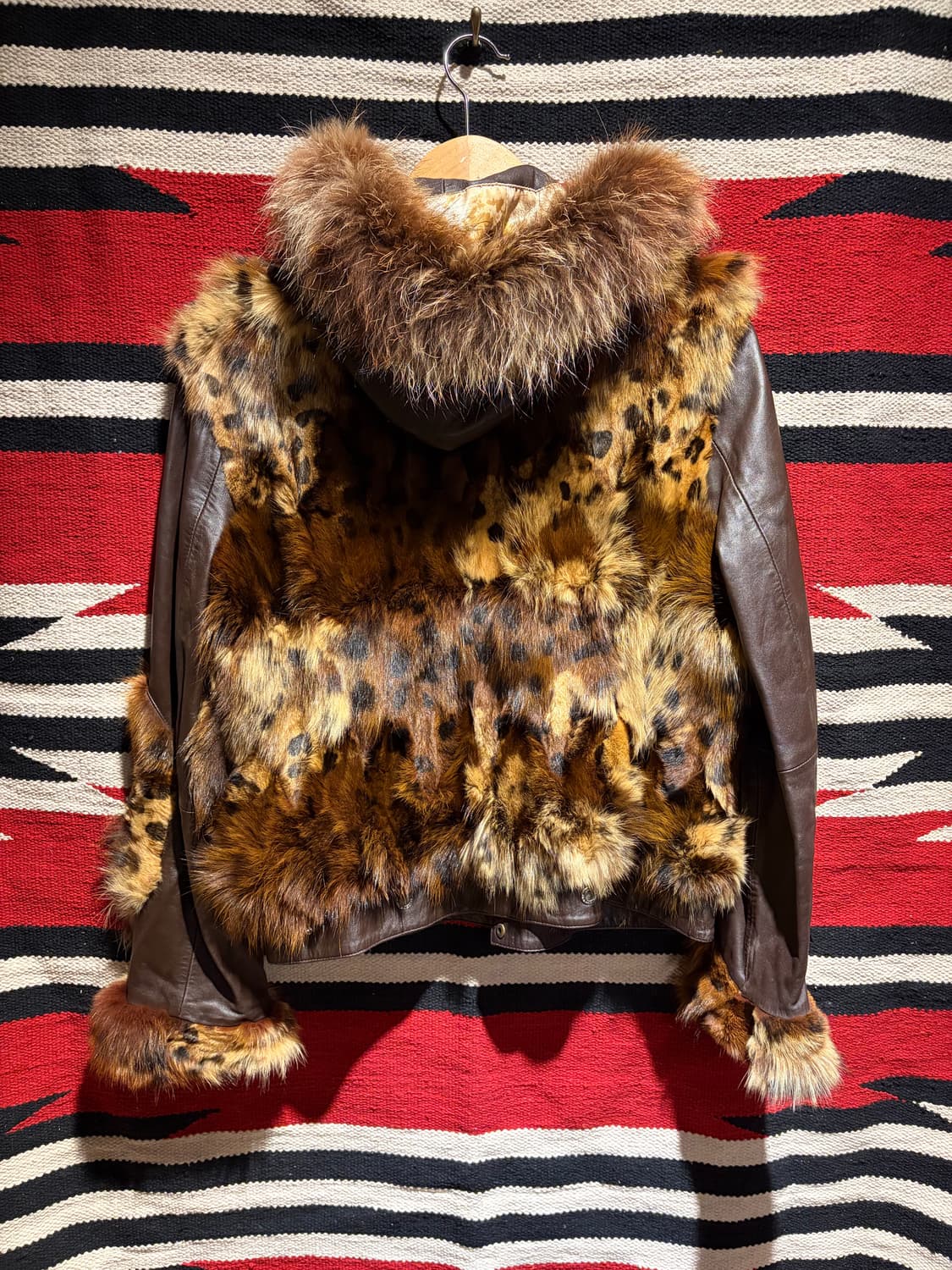 Leopard fur hood jacket / 레오파드 퍼 후드 재킷 상품이미지2