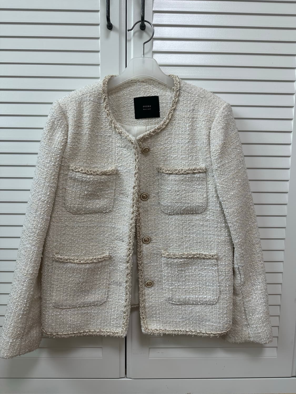 화이트 트위드 자켓 상품이미지1