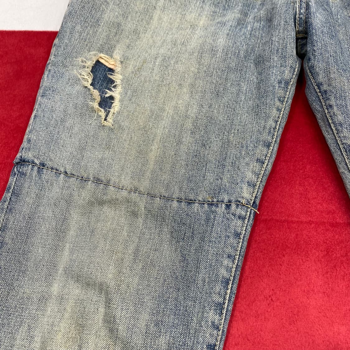 PPFM 더블 웨이스트 데님팬츠 L 상품이미지5