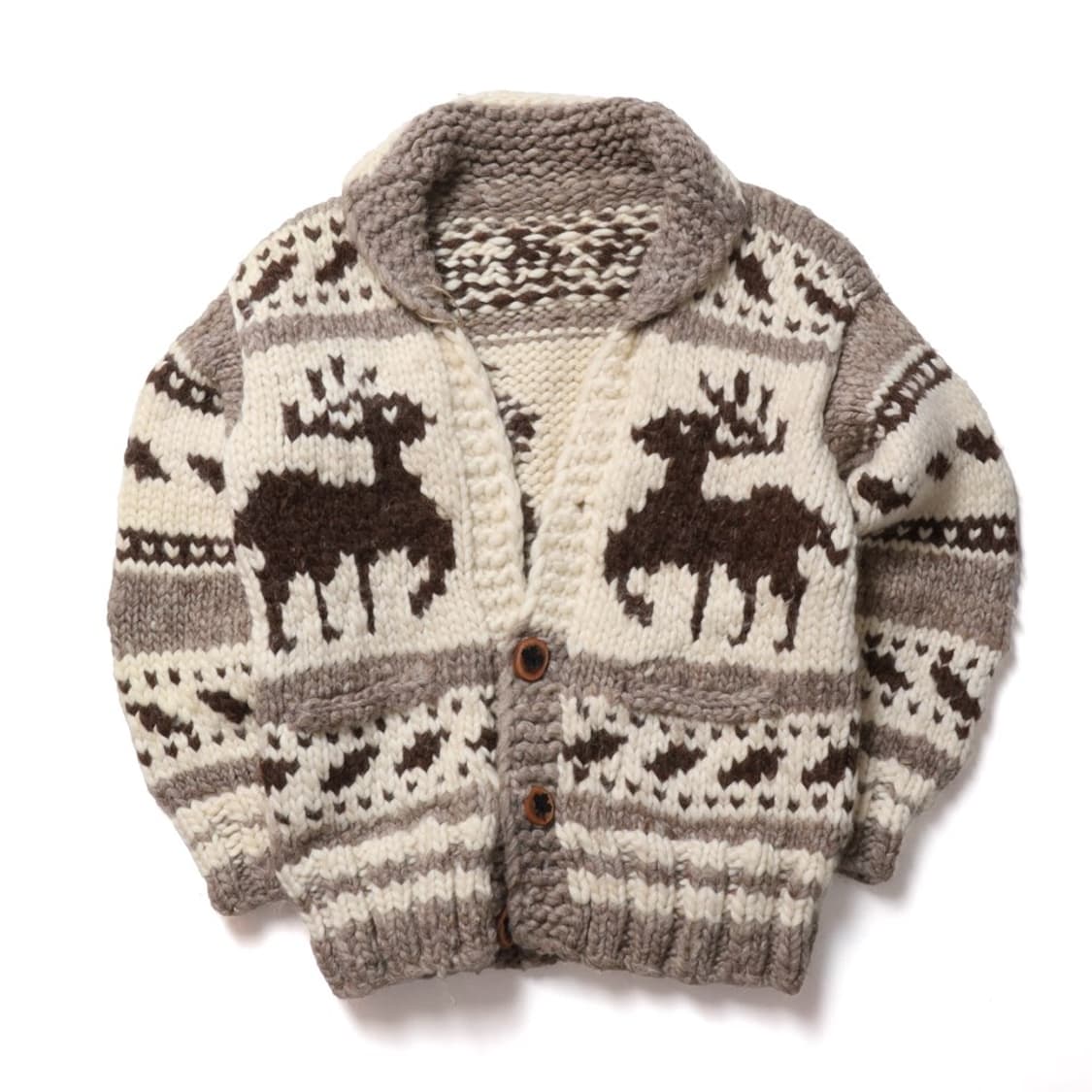 빈티지Vintage Wool Button Cowichan Cardigan 상품이미지1