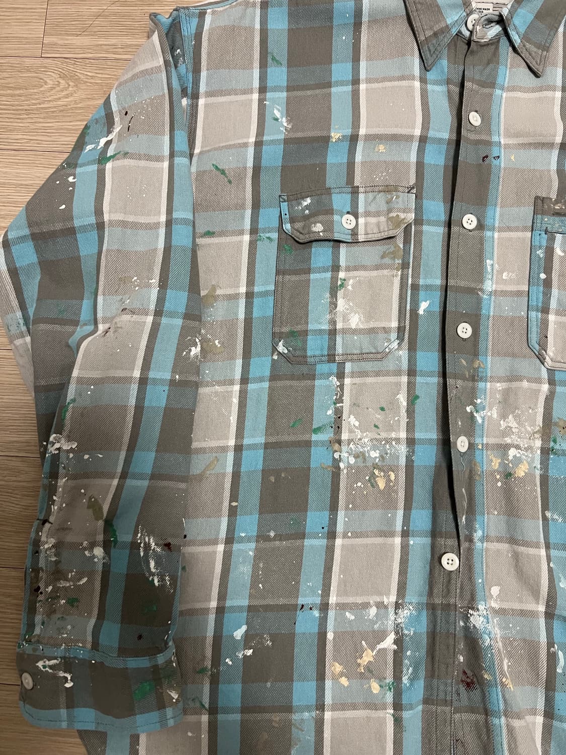 바우와우bowwow 25FW 페인팅 플란넬 셔츠 XL 상품이미지3