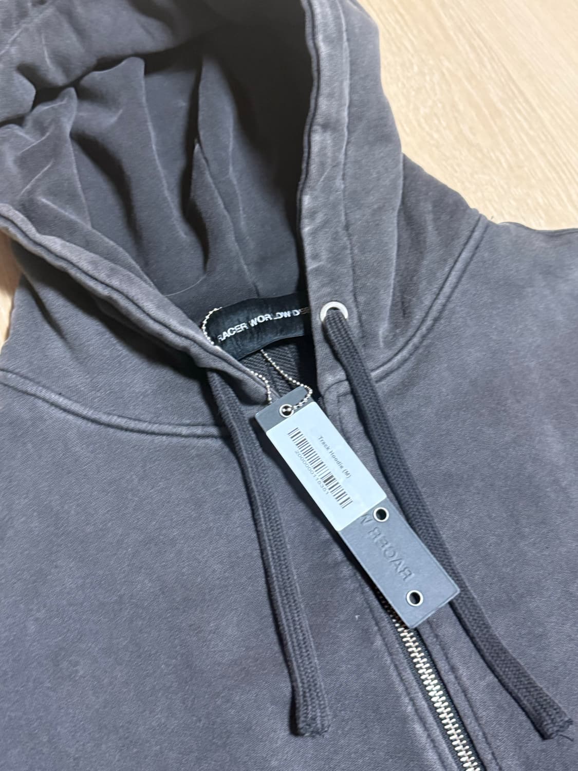 레이서월드와이드 집 트랙 후드 차콜 M 상품이미지5