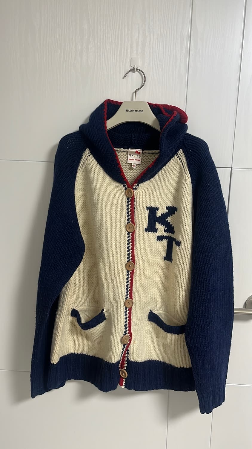 헬로키티 니트 후드 코위찬가디건 3L (44-77 ) 정품 상품이미지3