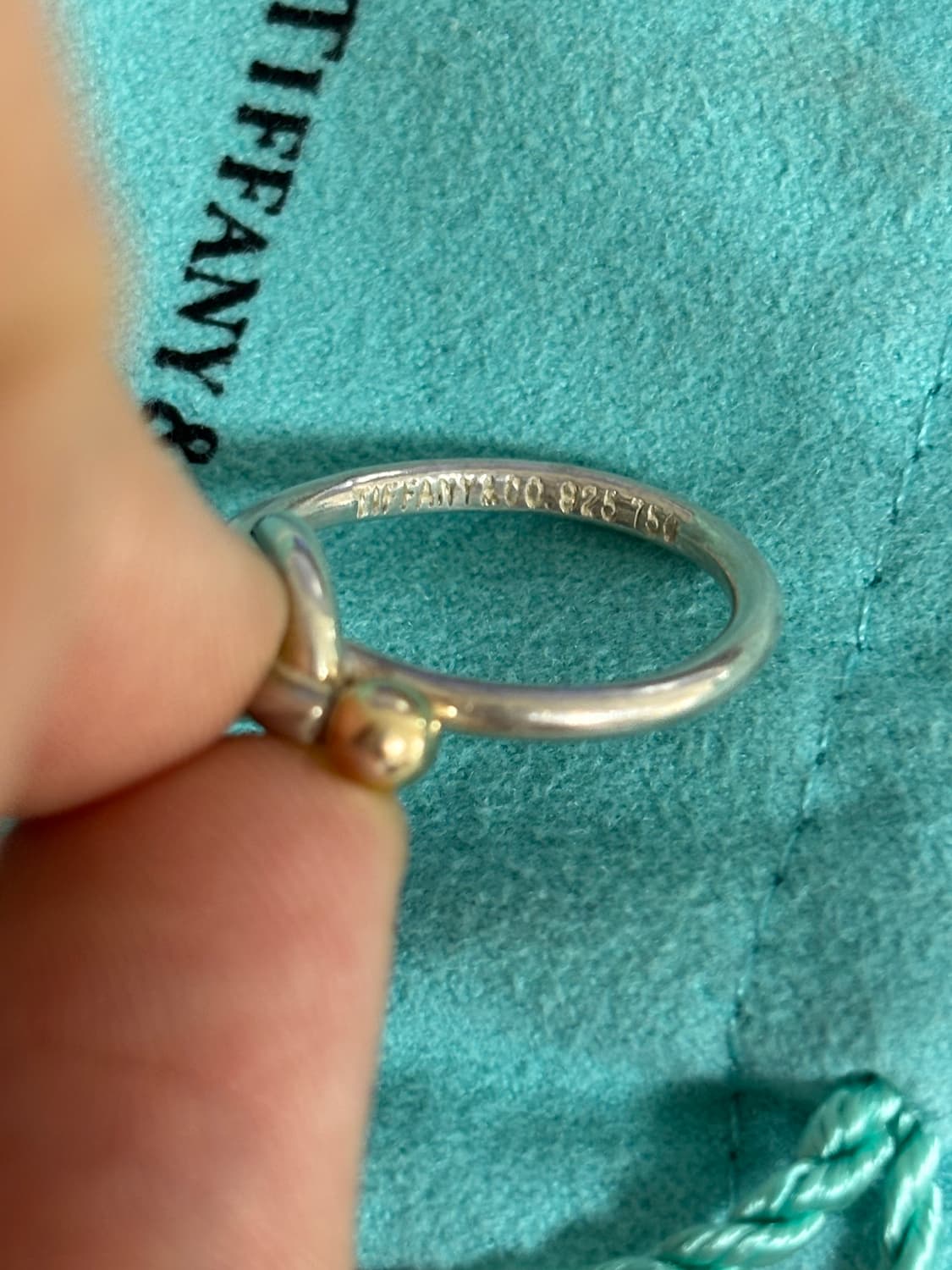 티파니앤코 러브 노트 실버 골드 반지 상품이미지3