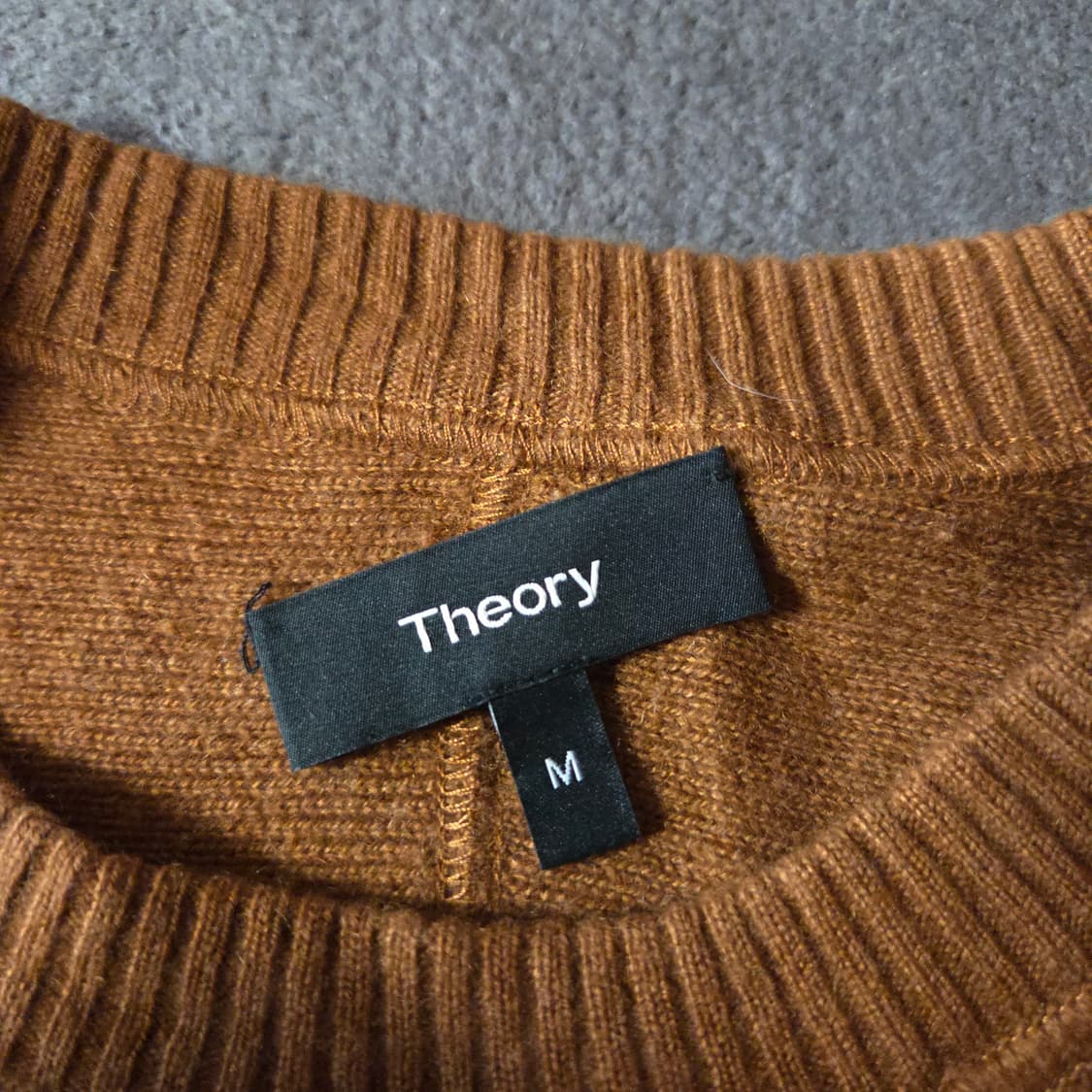 띠어리 캐시미어 100% 알코스 크루넥 니트 스웨터 M 스카치 상품이미지3