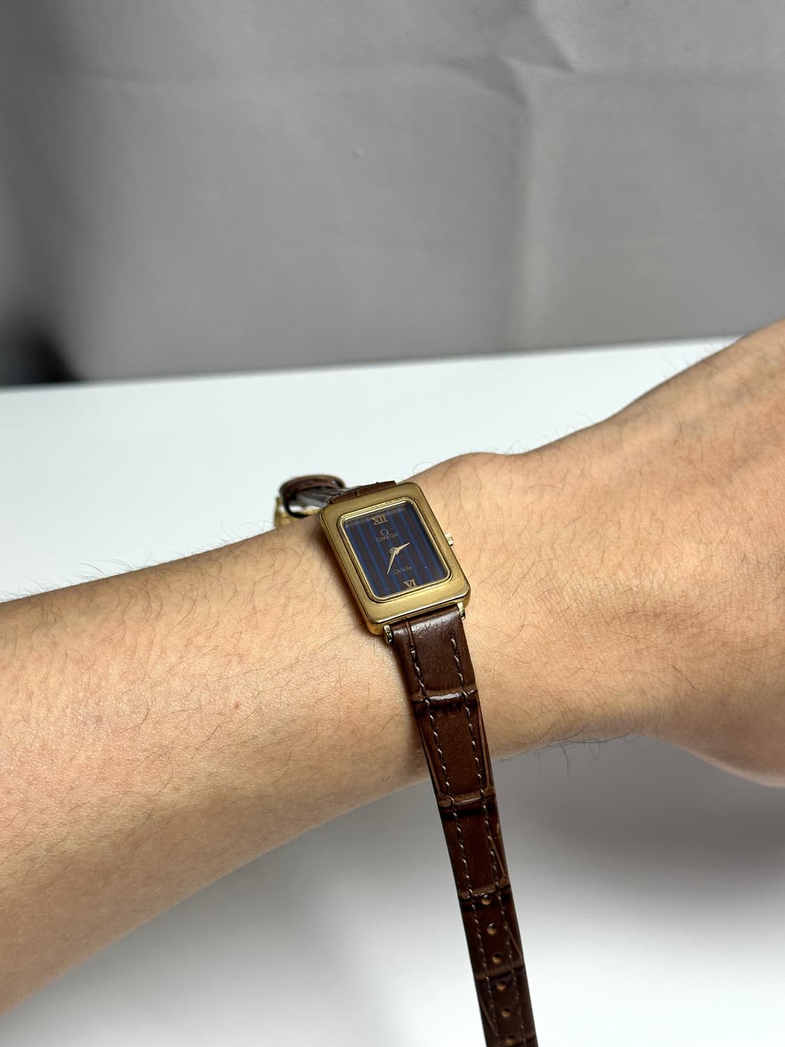 오메가 드빌 사각 골드 플레이트 쿼츠 시계 상품이미지4