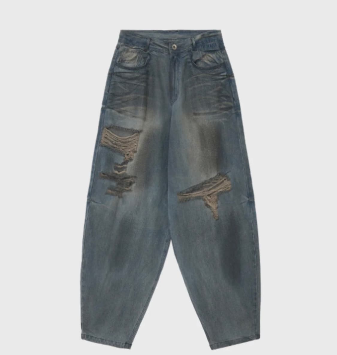 비엘알 디스트로이드 오일 워시드 데님 팬츠 M 상품이미지2