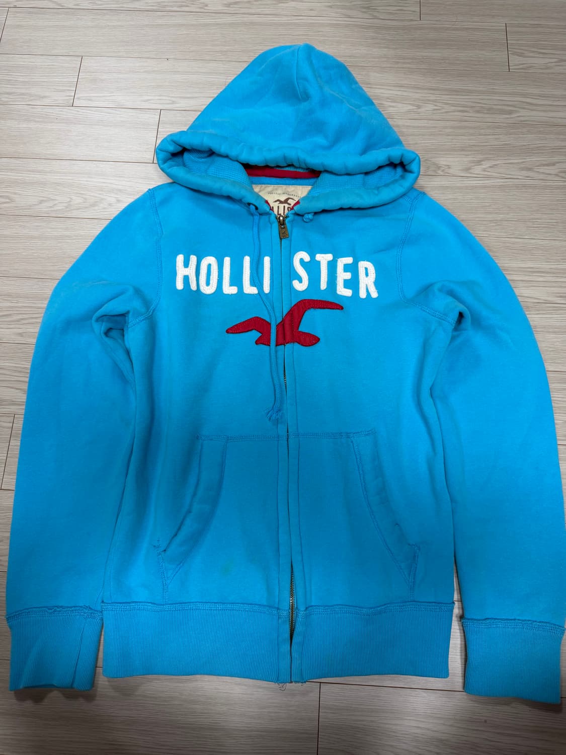 홀리스터 하늘색 후드집업 s 상품이미지2