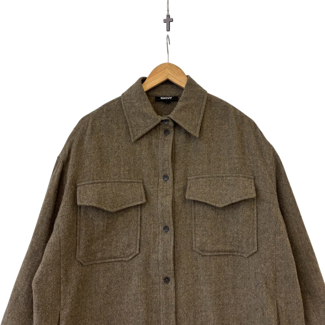 DKNY 오버사이즈 셔츠 자켓 브라운 상품이미지2