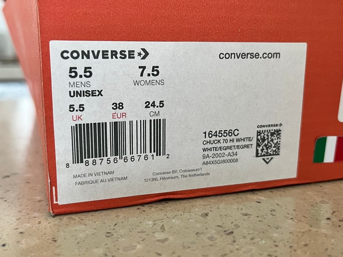 [245]컨버스 척 70 하이 화이트/에그렛 상품이미지2