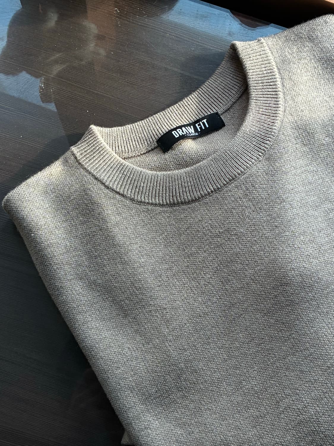 (XL) 드로우핏 소프트 울 크롭 라운드 니트 BEIGE 컬러 판매 상품이미지8