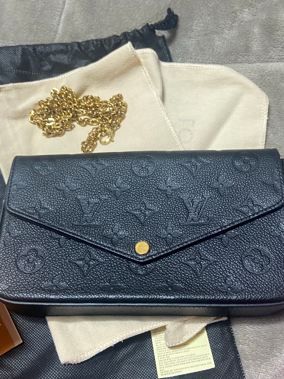 [상태s]루이비통 포쉐트 펠리시 앙프렝뜨 블랙 상품이미지4