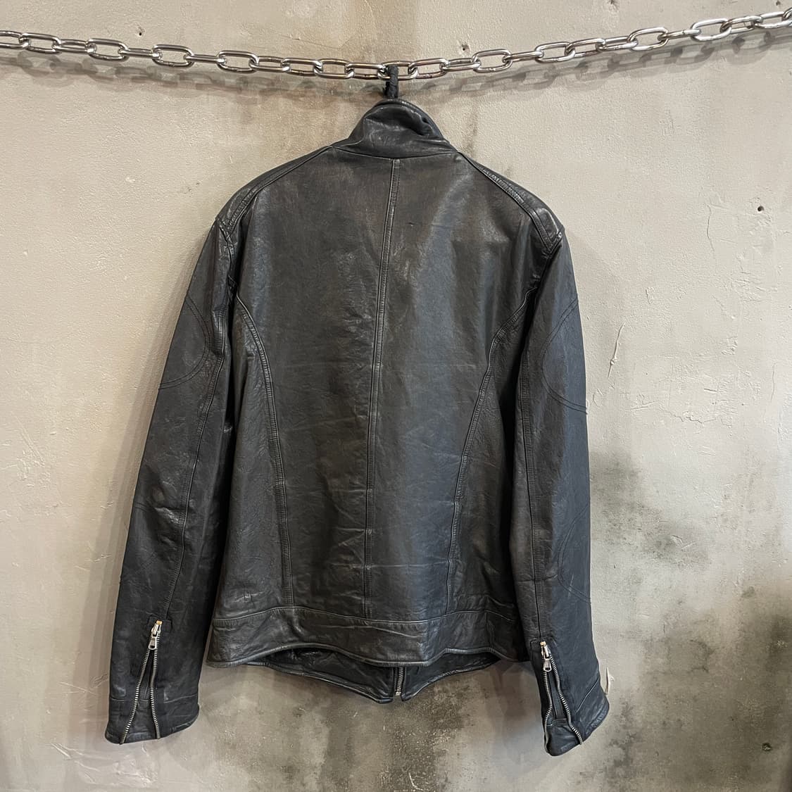 워시드 레더 자켓 상품이미지7